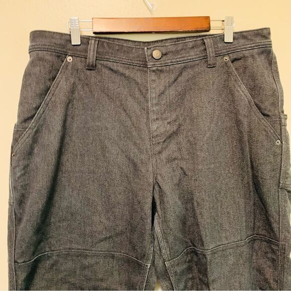 Patagonia womens dark charcoal grey hemp blend denim jeans size 16 - Picture 6 of 9